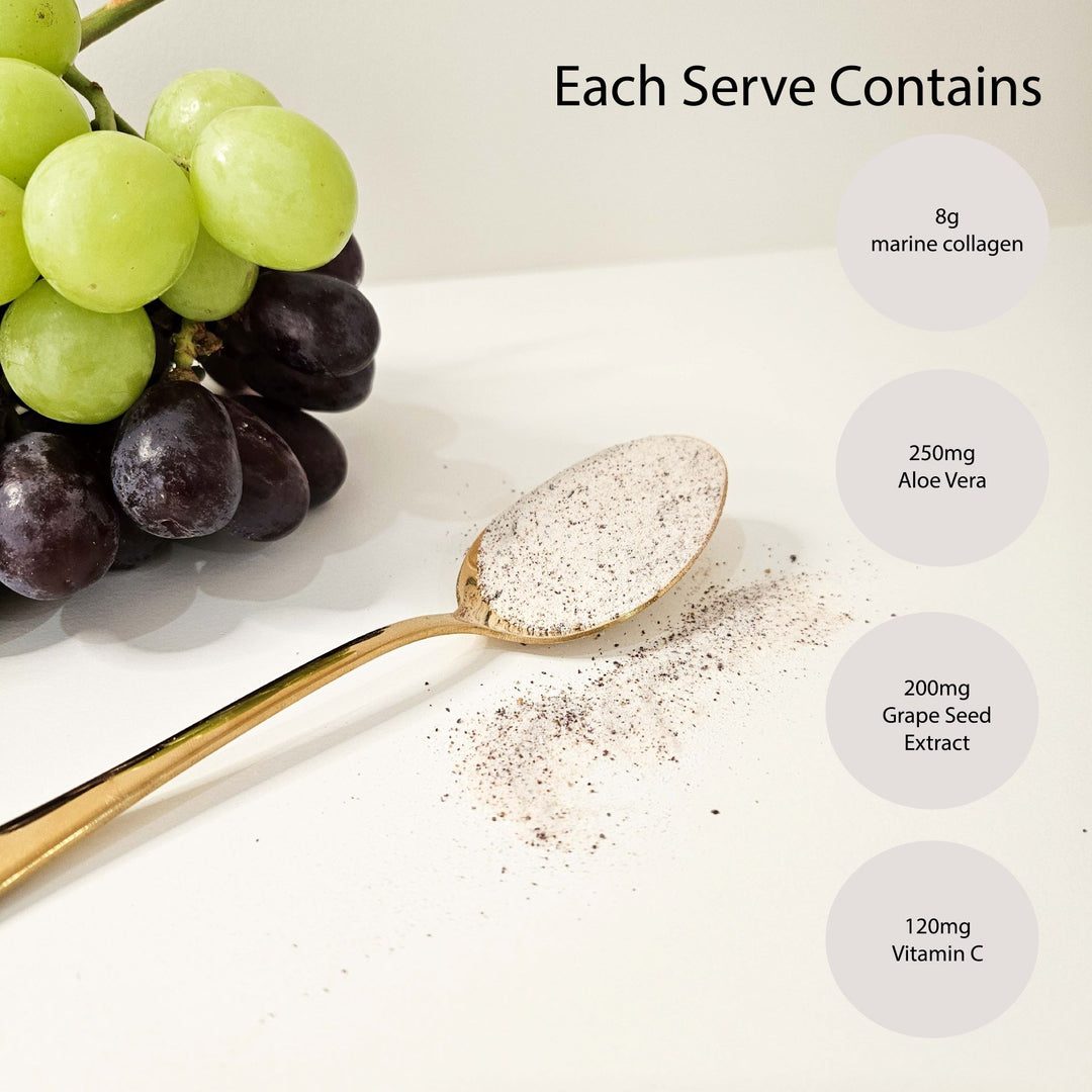 Marine collagen peptides grape seed extract