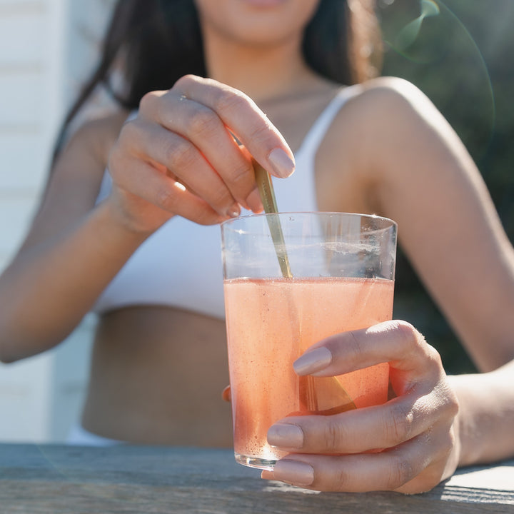 marine collagen drink dissolved in water